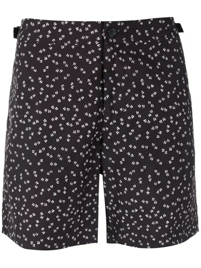 Dolce & Gabbana Badeshorts Mit Print In Schwarz