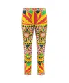 Dolce & Gabbana All-over Print Trousers In Yellow