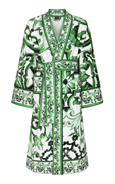 Dolce & Gabbana - All Over Verde Maiolica Bathrobe - Green