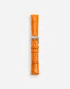 Dolce & Gabbana Alligator Strap With Buckle And Hook In Steel In Orange