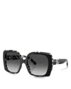 Dolce & Gabbana Allure Square Sunglasses, 56mm In Black White