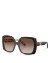 Dolce & Gabbana Allure Square Sunglasses, 56mm In Light Havana