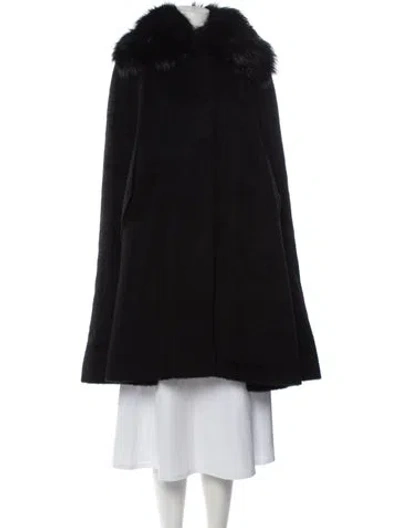 Pre-owned Dolce & Gabbana Alpaca Cape In Black