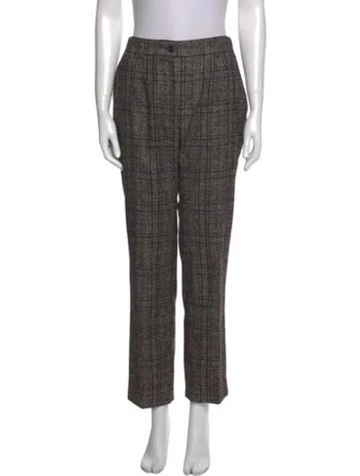 Pre-owned Dolce & Gabbana Alpaca Straight Leg Pants In Brown