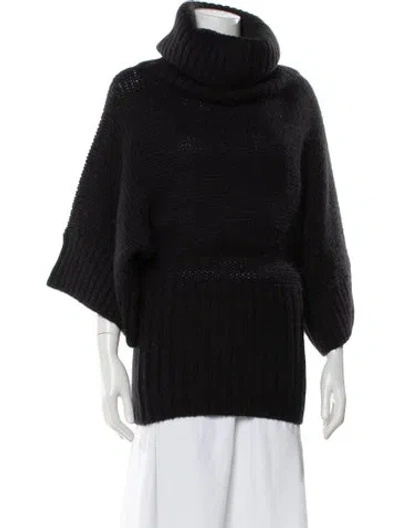 Pre-owned Dolce & Gabbana Alpaca Turtleneck Sweater In Gray