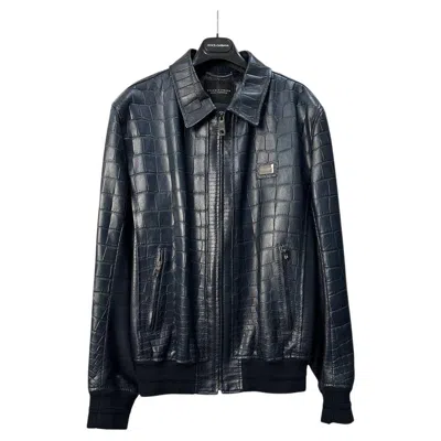 Pre-owned Dolce & Gabbana Alta Sartoria Navy Jacket Sz.48-50 In Blue