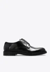 Dolce & Gabbana Black Leather Derby Shoes In Black