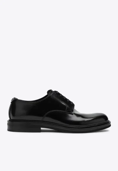 Dolce & Gabbana Raffaello Derby Lace-up Shoes In Black