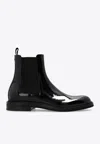Dolce & Gabbana Altavilla Patent Leather Ankle Boots In Black