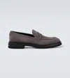 Dolce & Gabbana Altavilla Suede Penny Loafers In Gray