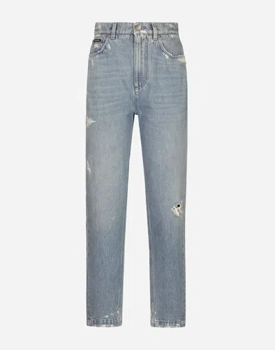 DOLCE & GABBANA COTTON DENIM AMBER JEANS