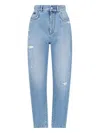 Dolce & Gabbana Light Blue Ripped Jeans In Blue