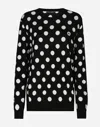 Dolce & Gabbana Polka Dot-pattern Crew-neck Jumper In プリ