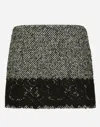 Dolce & Gabbana Short Skirt With Lace Insert In マルチカラー