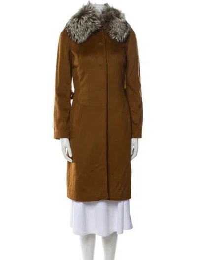 Pre-owned Dolce & Gabbana Angora Coat In Brown