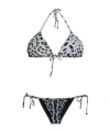 Dolce & Gabbana Animal Pattern Two-piece Swimsuit In Gray