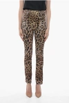 DOLCE & GABBANA ANIMAL PATTERNED SKINNY FIT PANTS