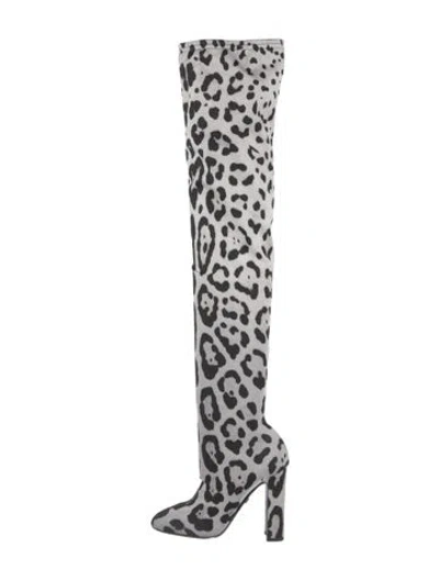 Pre-owned Dolce & Gabbana Animal Print Boots