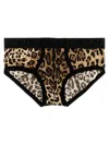 Dolce & Gabbana Animal Print Boxers With Elastic Waistband In Multicolor