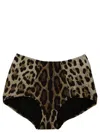 Dolce & Gabbana Animal Print Briefs Beachwear Brown
