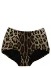 Dolce & Gabbana High-waisted Animal Print Briefs In Brown