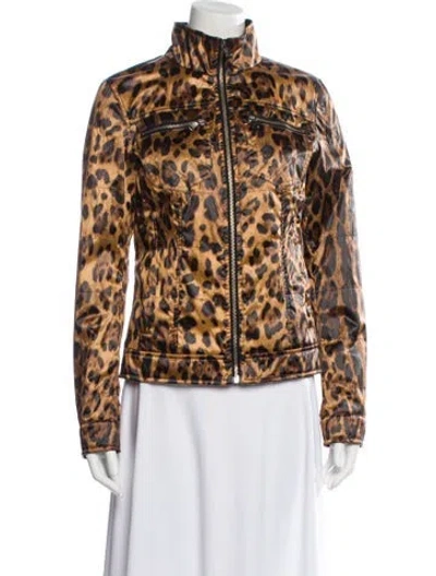 Pre-owned Dolce & Gabbana Animal Print Faux Fur Jacket W/ Tags In Neutral
