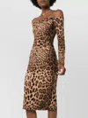 Dolce & Gabbana Animal Print Fitted Silhouette Midi Dress