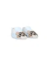 Dolce & Gabbana Animal-print Leather Sneakers In Blue