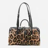 Dolce & Gabbana Animal Print Leather Vittoria Top Handle Bag In Animal Print