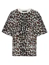 Dolce & Gabbana Crew Neck Flocked Cotton T-shirt With Animal Motif