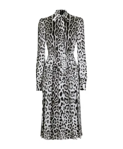 DOLCE & GABBANA ANIMAL-PRINT MIDI DRESS