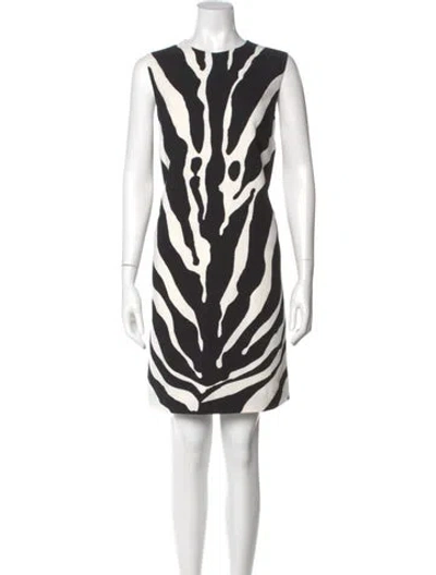 Pre-owned Dolce & Gabbana Animal Print Mini Dress In Multi