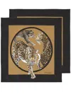 Dolce & Gabbana Leopard-print Napkin Set In Braun