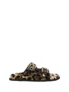 Dolce & Gabbana Animal Print Sandals In Leo New