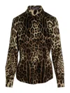 Dolce & Gabbana Pussy-bow Leopard-print Silk-chiffon Blouse In Animal Print