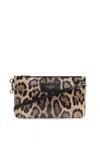 Dolce & Gabbana Animal Print Shoulder Bag In Brown