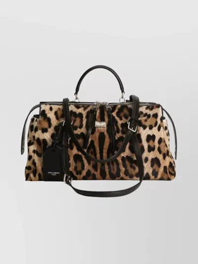 DOLCE & GABBANA ANIMAL PRINT SHOULDER BAG STRAPS