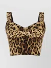 Dolce & Gabbana Printed Stretch Silk Blend Bodice