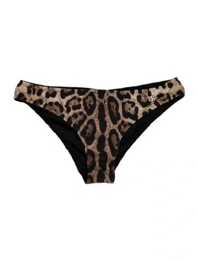 Pre-owned Dolce & Gabbana Animal Print Studded Accents Bottoms W/ Tags