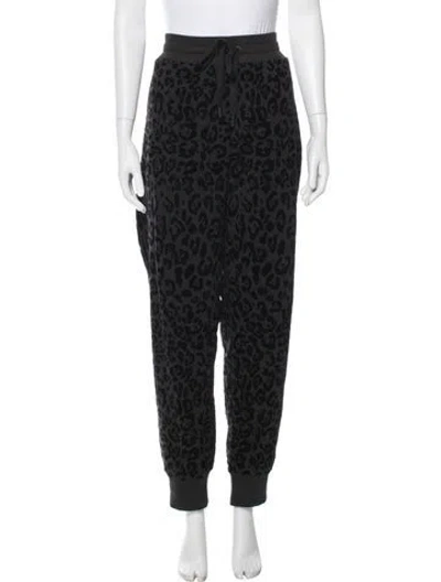 Pre-owned Dolce & Gabbana Animal Print Sweatpants W/ Tags In Black