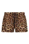 Dolce & Gabbana Swimsuit With Animal Print And Back Pocket