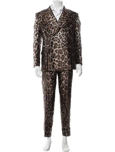 Pre-owned Dolce & Gabbana Animal Print Two-piece Suit W/ Tags In Multi