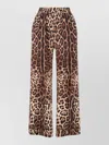 Dolce & Gabbana Animal Print Wide Leg Relaxed Trousers In Animal Print