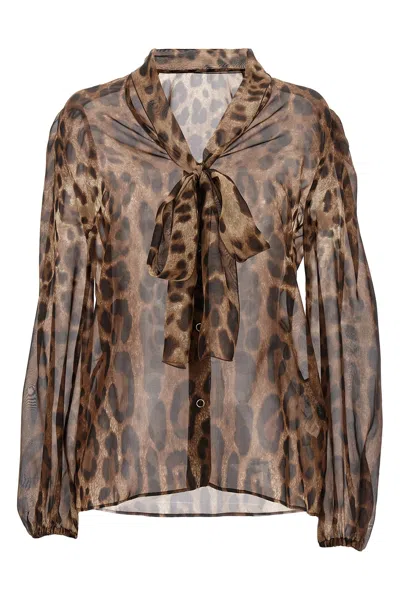 Dolce & Gabbana Animal Shirt In Animal Print