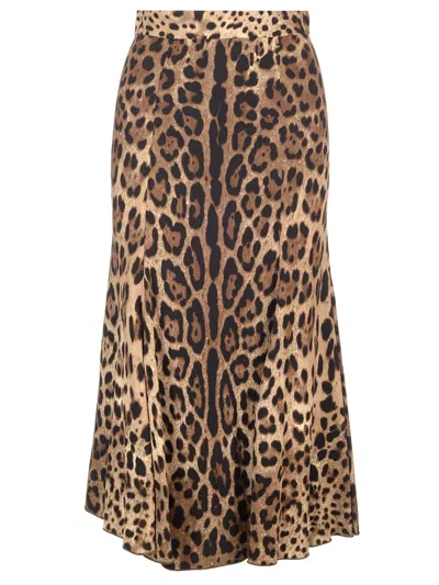 Dolce & Gabbana Animalier Midi Skirt