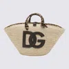 Dolce & Gabbana Animalier Raffia And Leather Kendra Medium Tote Bag In Leopardo