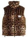 Dolce & Gabbana Woman Printed Velvet Sleeveless Padded Jacket