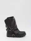 Dolce & Gabbana Ankle Boot In Rubber And Leather In Black
