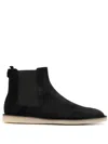 Dolce & Gabbana Black Pull-on Ankle Boots With Dg Logo In Black