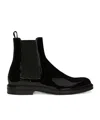 Dolce & Gabbana Altavilla Patent Leather Ankle Boots In Black